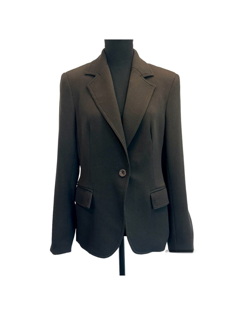 Blu’s chocolate brown structured tailored textured blazer Sz 8